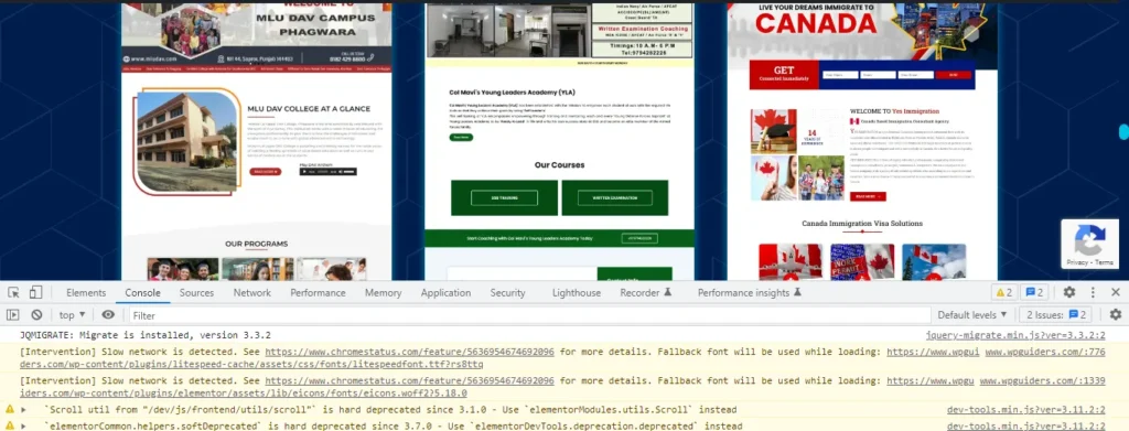 Check Console Errors Check Console Errors