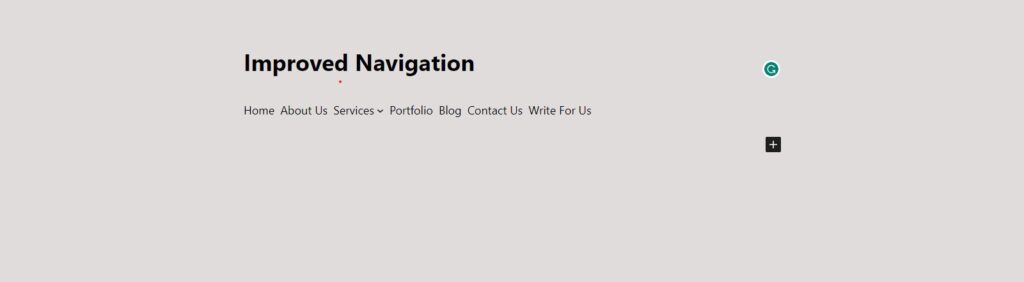 improved navigation